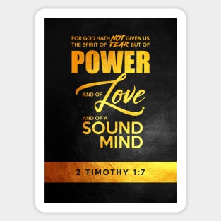 2 Timothy 1:7 Bible Verse Wall Art Sticker